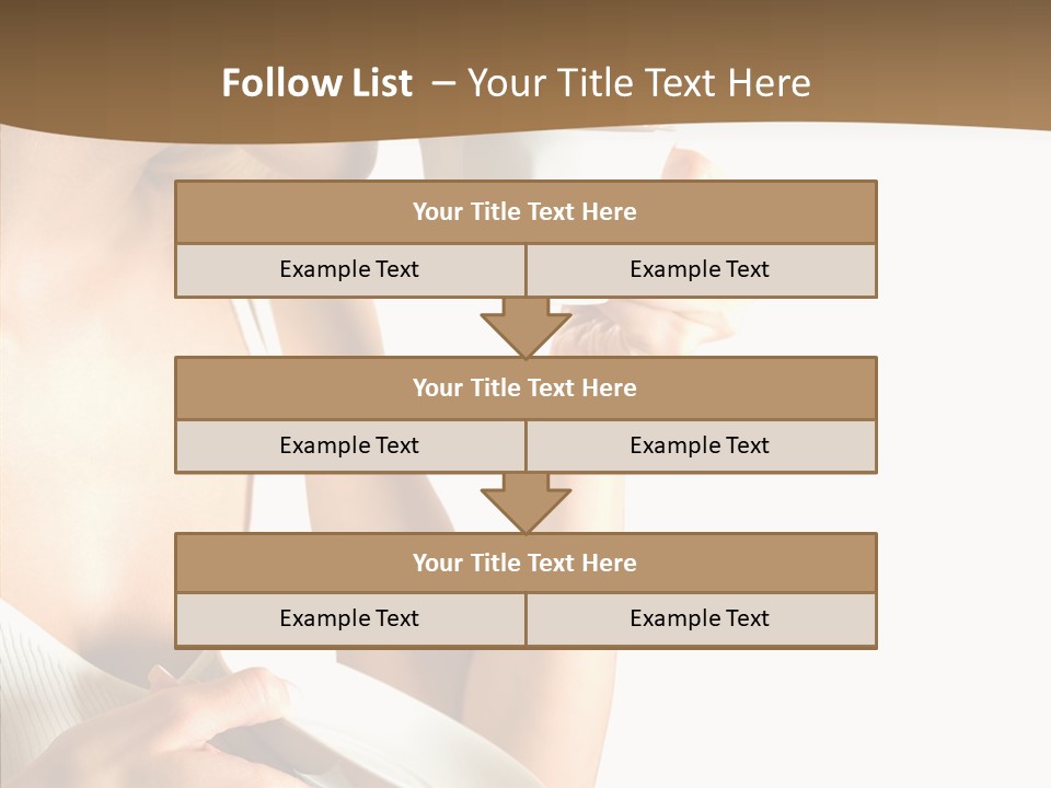 Caucasian Female Coffee Break PowerPoint Template
