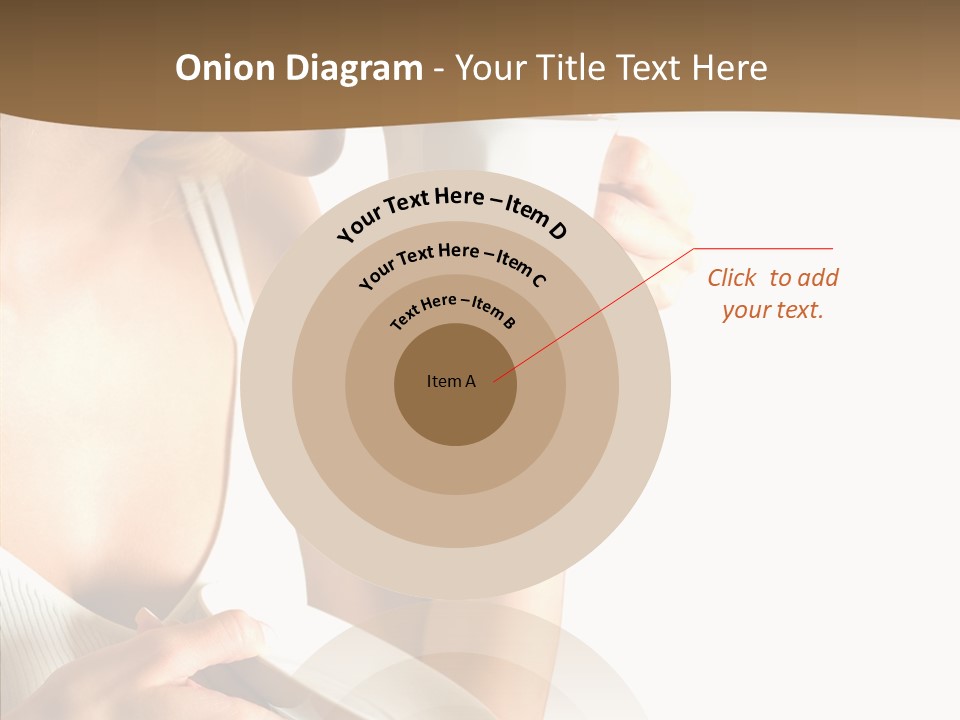 Caucasian Female Coffee Break PowerPoint Template