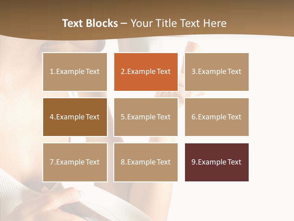 Caucasian Female Coffee Break PowerPoint Template