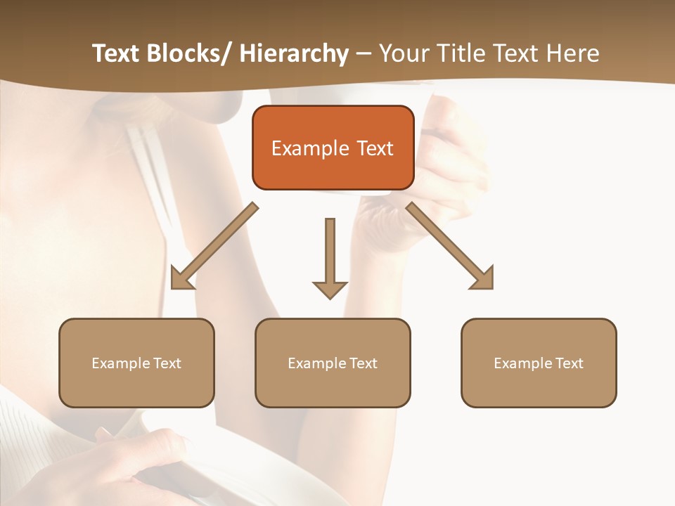 Caucasian Female Coffee Break PowerPoint Template