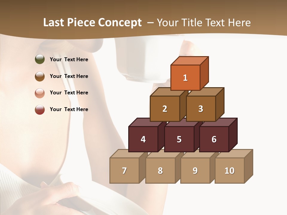 Caucasian Female Coffee Break PowerPoint Template