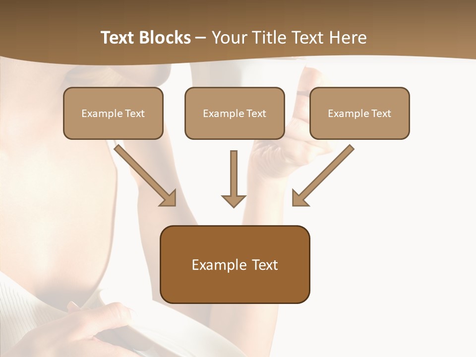 Caucasian Female Coffee Break PowerPoint Template