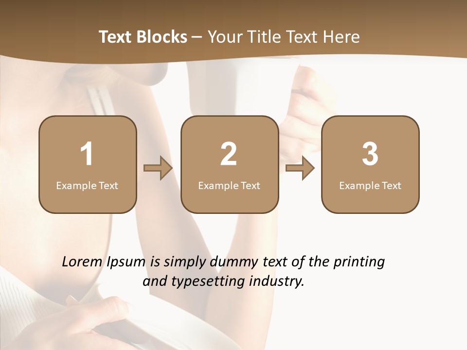 Caucasian Female Coffee Break PowerPoint Template