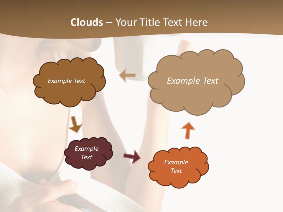 Caucasian Female Coffee Break PowerPoint Template