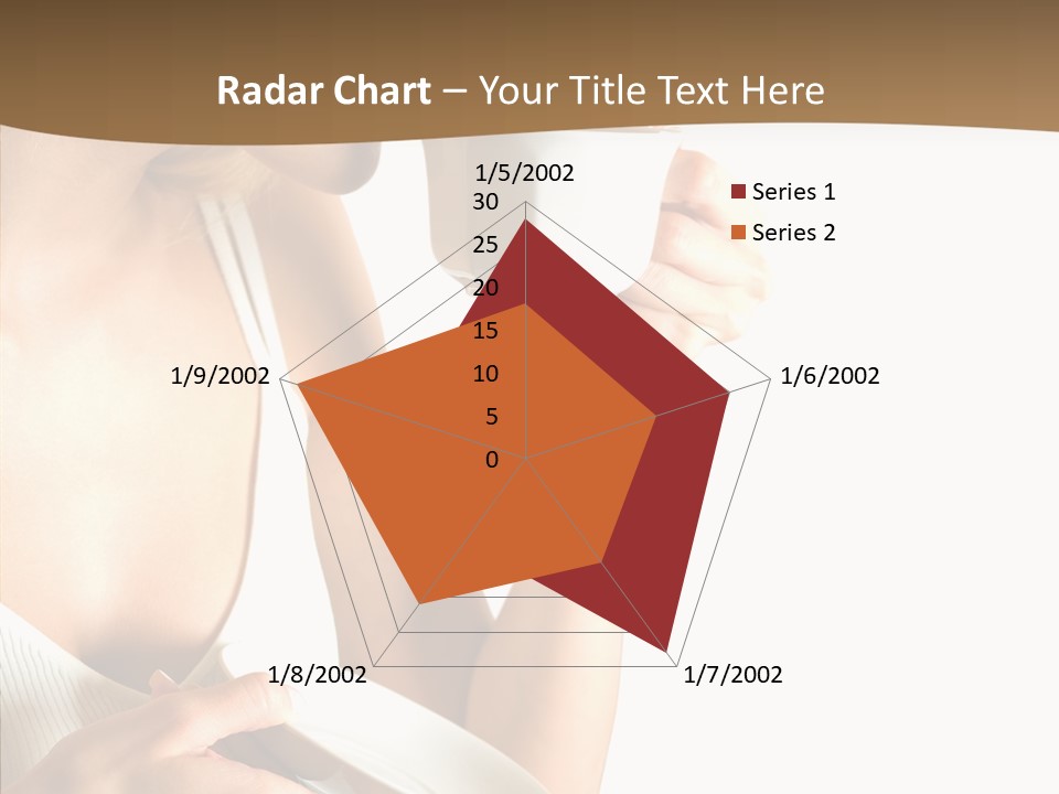 Caucasian Female Coffee Break PowerPoint Template