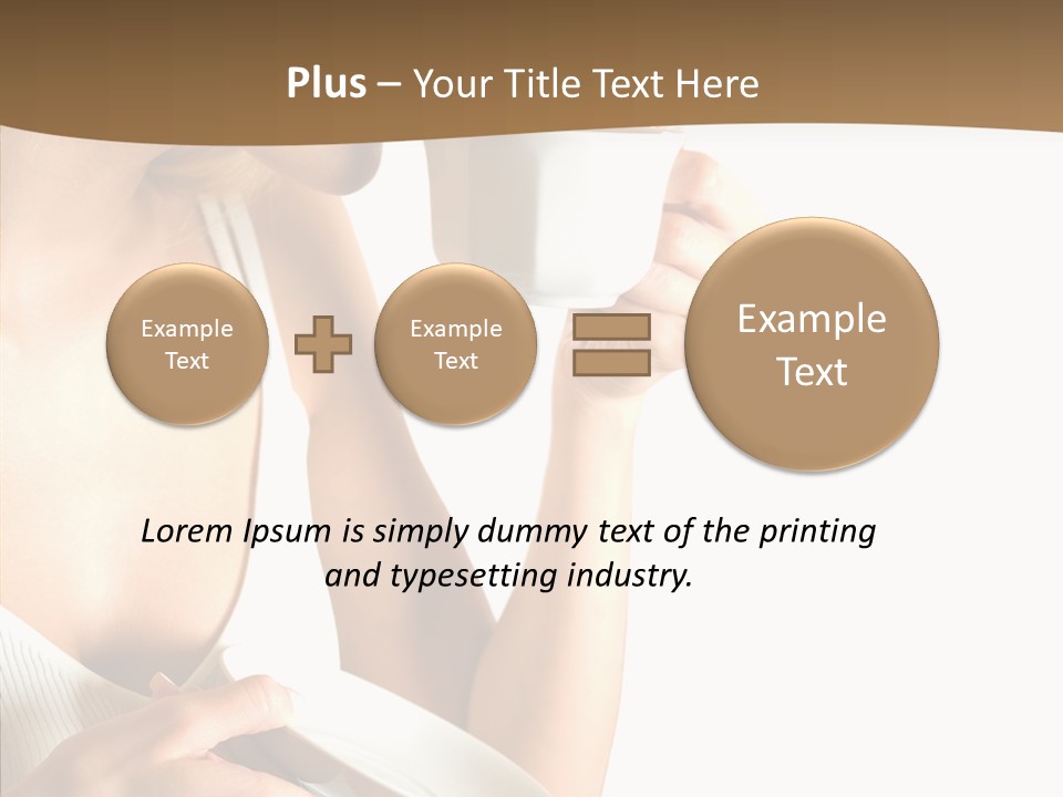 Caucasian Female Coffee Break PowerPoint Template