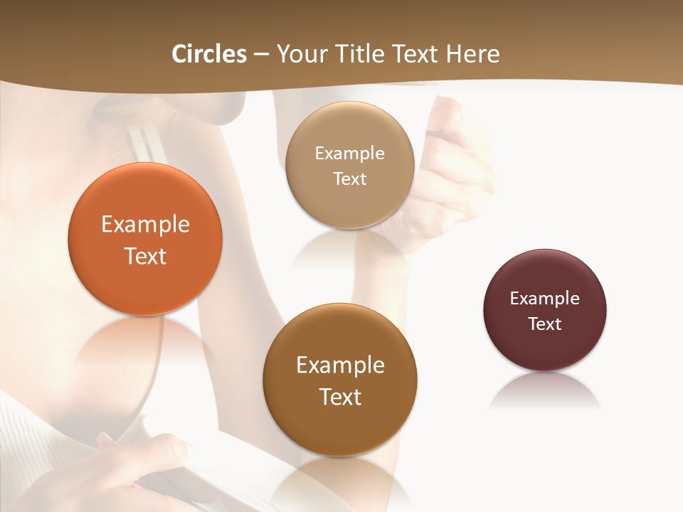 Caucasian Female Coffee Break PowerPoint Template