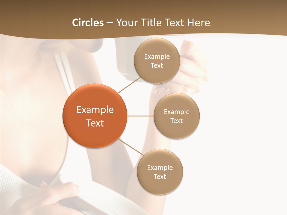 Caucasian Female Coffee Break PowerPoint Template