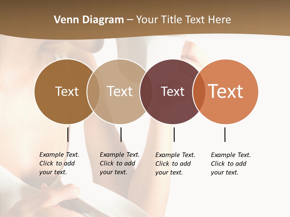 Caucasian Female Coffee Break PowerPoint Template