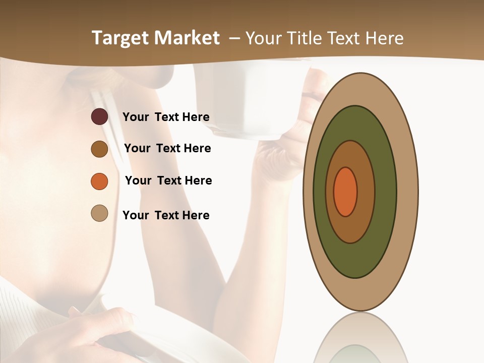 Caucasian Female Coffee Break PowerPoint Template