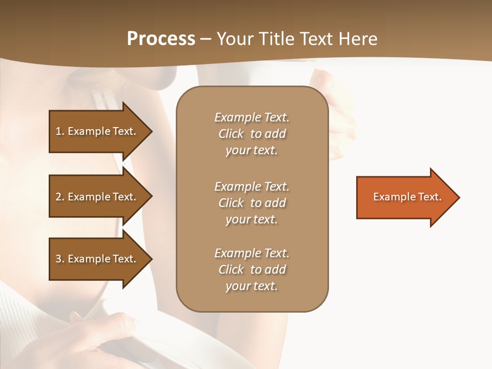 Caucasian Female Coffee Break PowerPoint Template