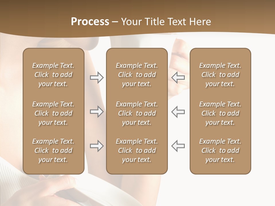Caucasian Female Coffee Break PowerPoint Template