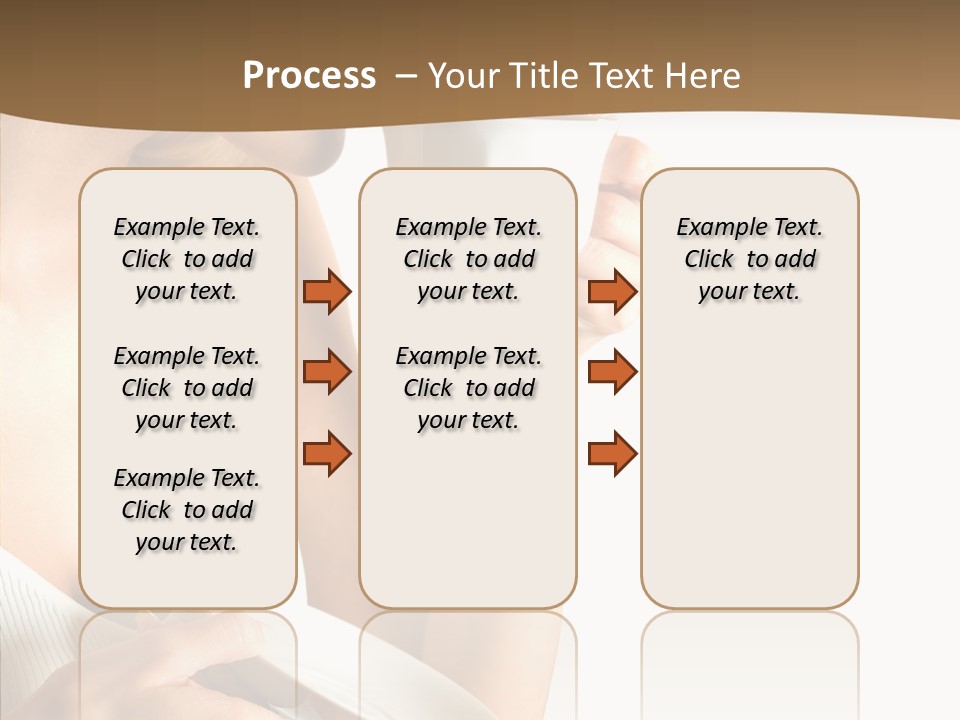 Caucasian Female Coffee Break PowerPoint Template