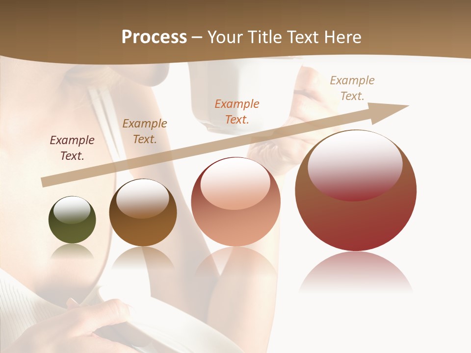 Caucasian Female Coffee Break PowerPoint Template