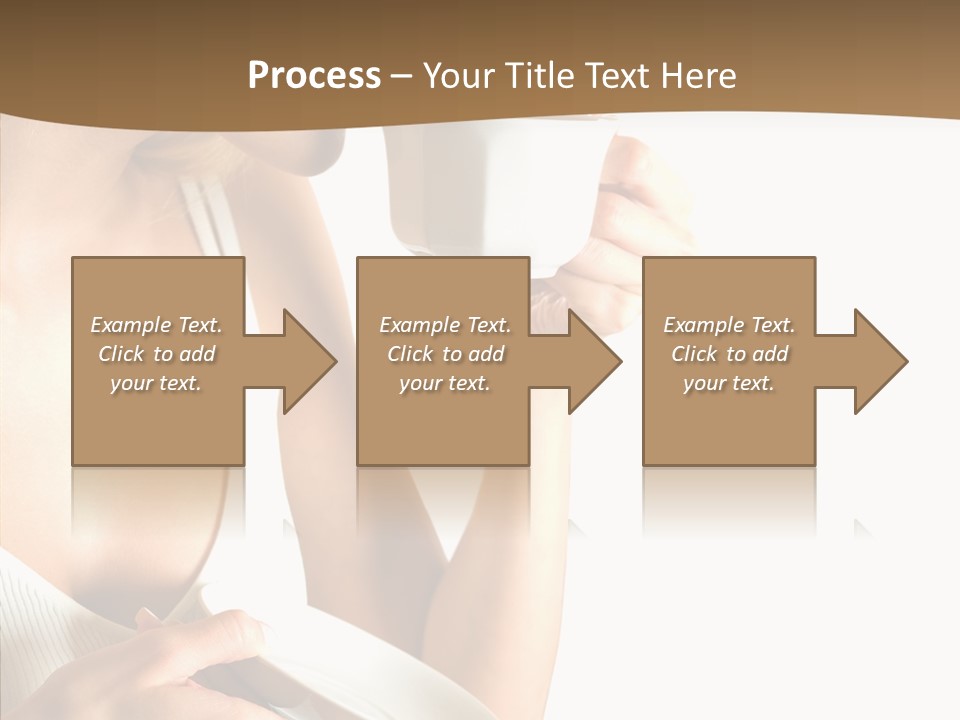 Caucasian Female Coffee Break PowerPoint Template