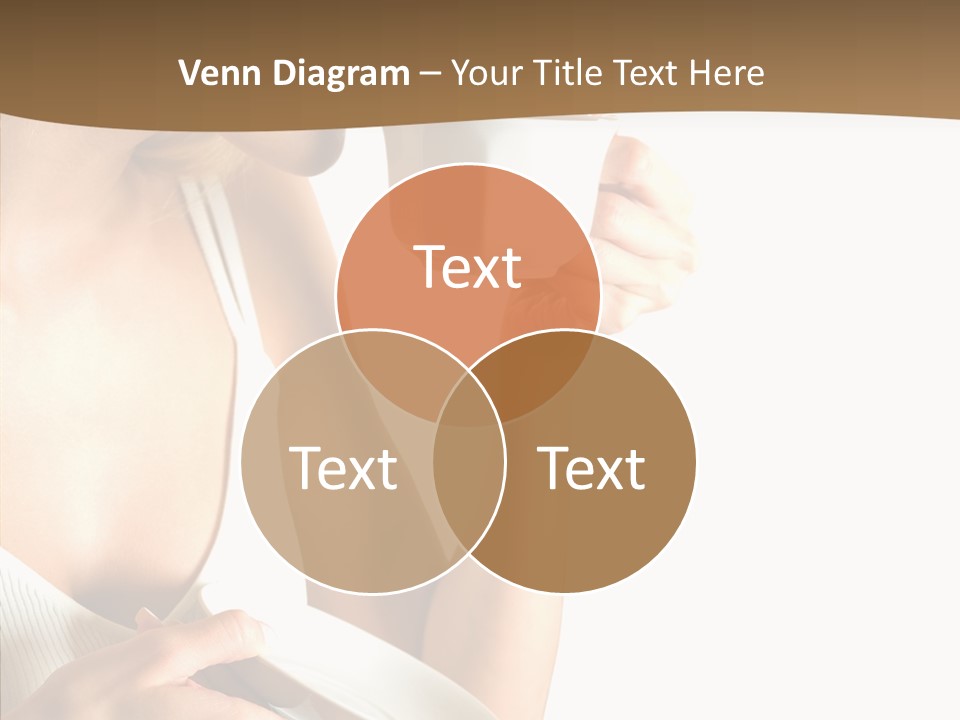 Caucasian Female Coffee Break PowerPoint Template