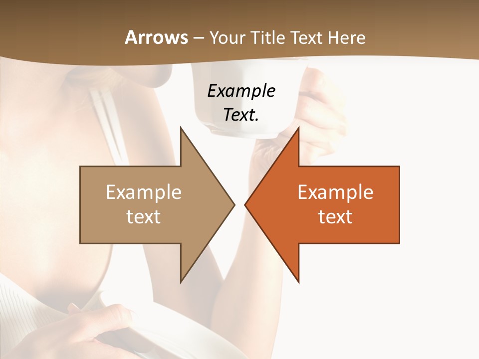 Caucasian Female Coffee Break PowerPoint Template