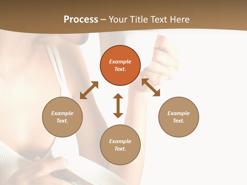 Caucasian Female Coffee Break PowerPoint Template