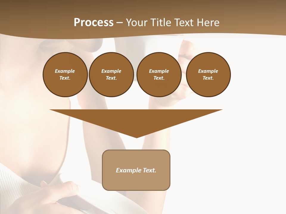 Caucasian Female Coffee Break PowerPoint Template