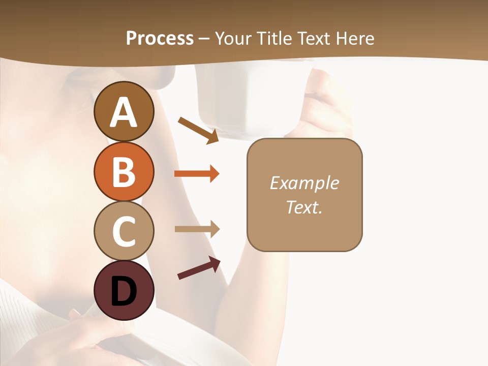 Caucasian Female Coffee Break PowerPoint Template