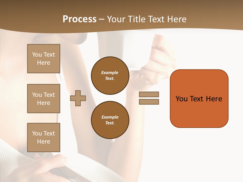Caucasian Female Coffee Break PowerPoint Template