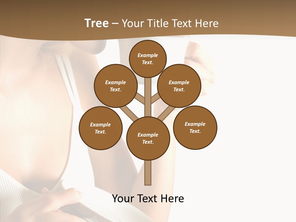 Caucasian Female Coffee Break PowerPoint Template