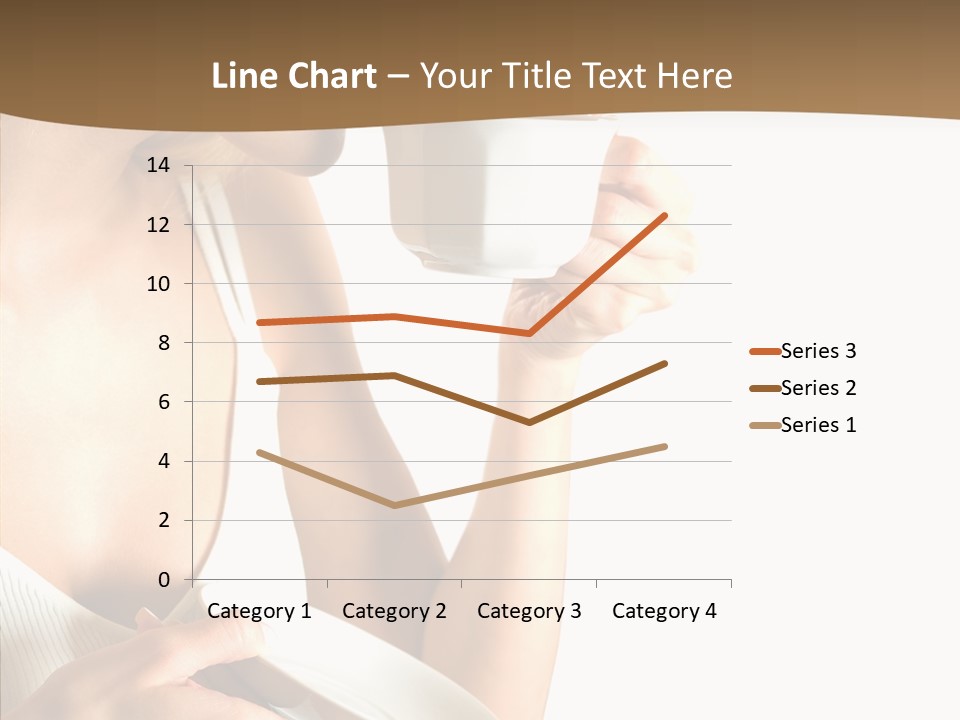 Caucasian Female Coffee Break PowerPoint Template
