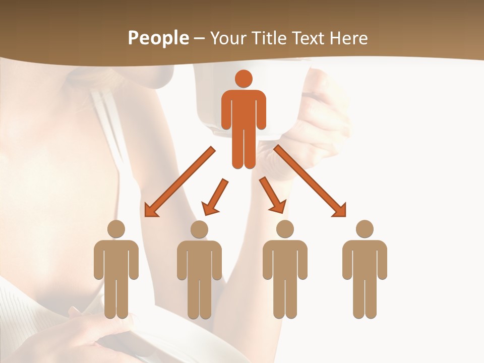 Caucasian Female Coffee Break PowerPoint Template