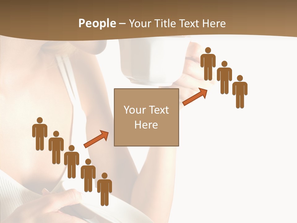 Caucasian Female Coffee Break PowerPoint Template