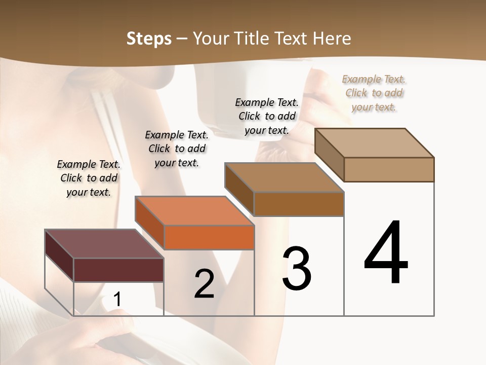 Caucasian Female Coffee Break PowerPoint Template