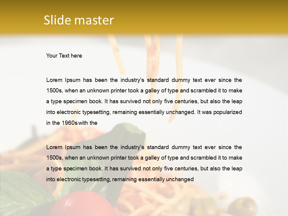 Recipe Delicious Bolognaise PowerPoint Template