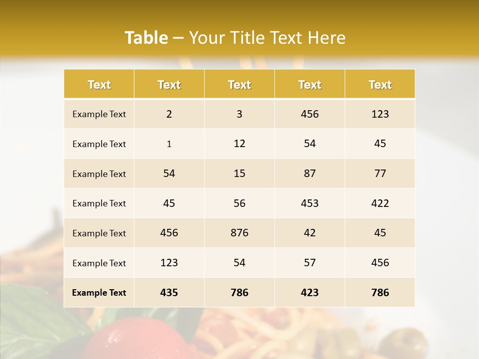 Recipe Delicious Bolognaise PowerPoint Template