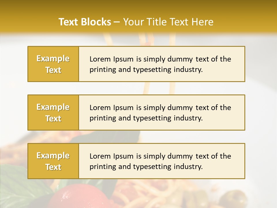 Recipe Delicious Bolognaise PowerPoint Template