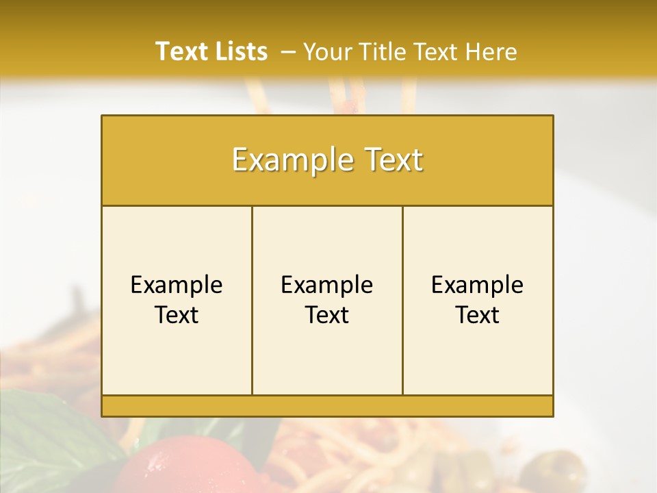 Recipe Delicious Bolognaise PowerPoint Template