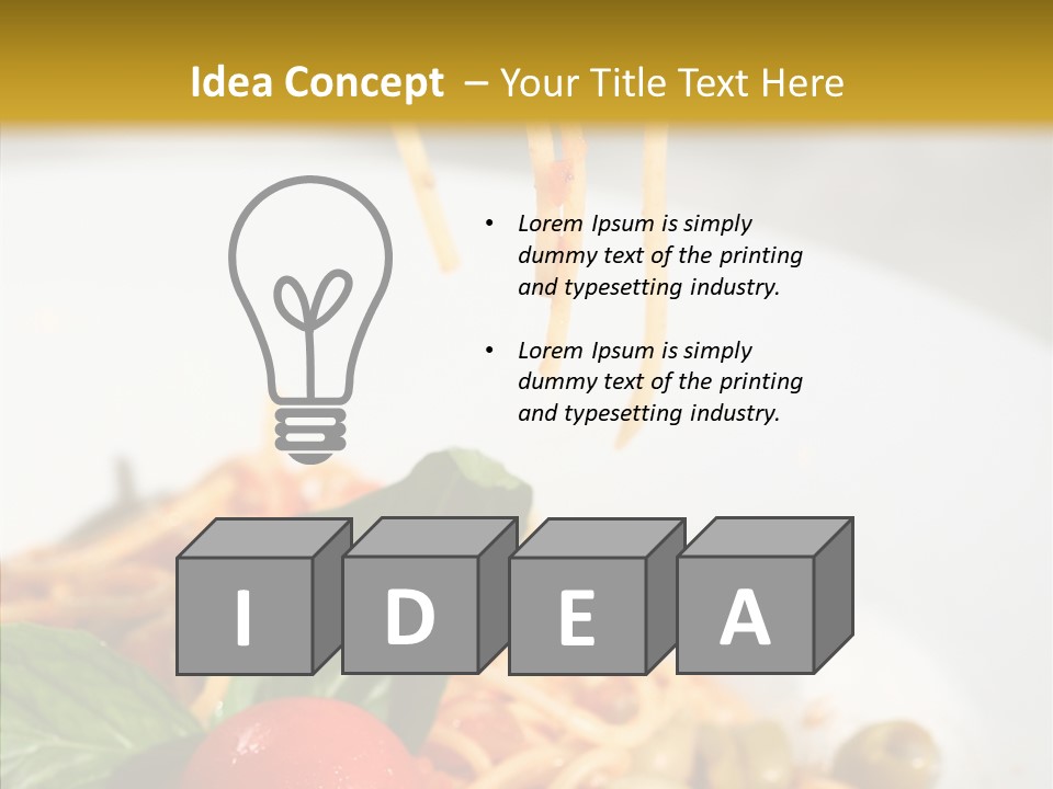 Recipe Delicious Bolognaise PowerPoint Template