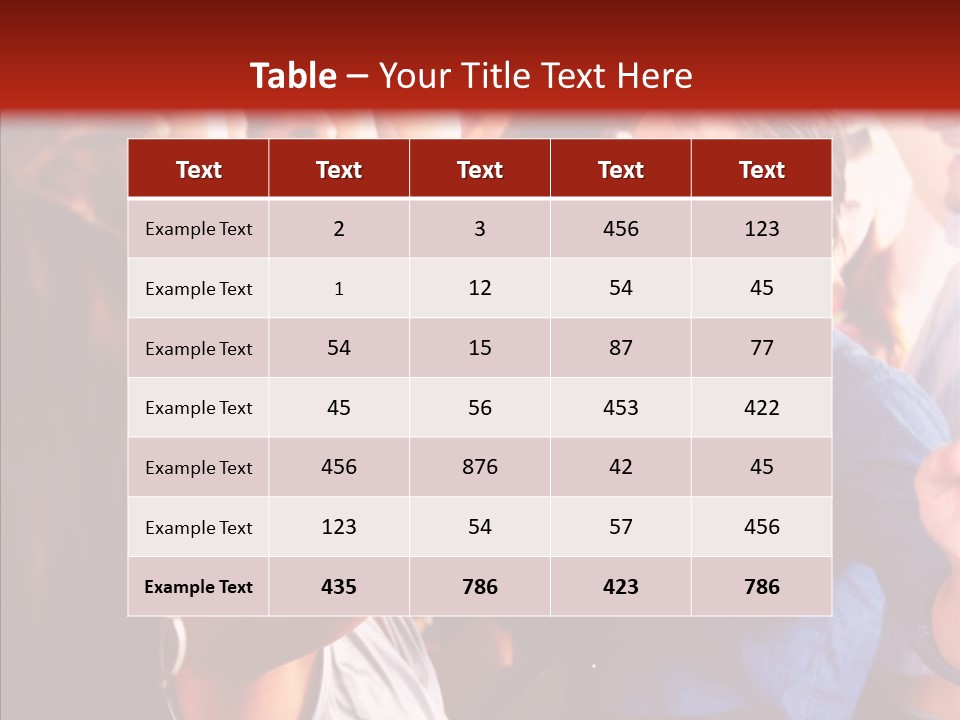 Table Humorou Bu Ine PowerPoint Template