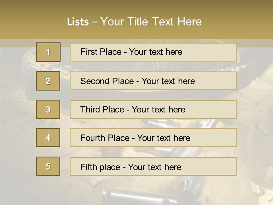 Rounds East Armed PowerPoint Template