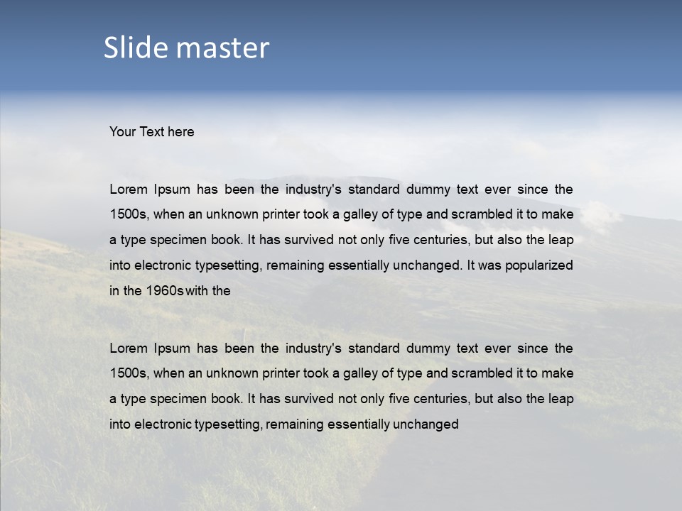 Cloud Pretty Green PowerPoint Template