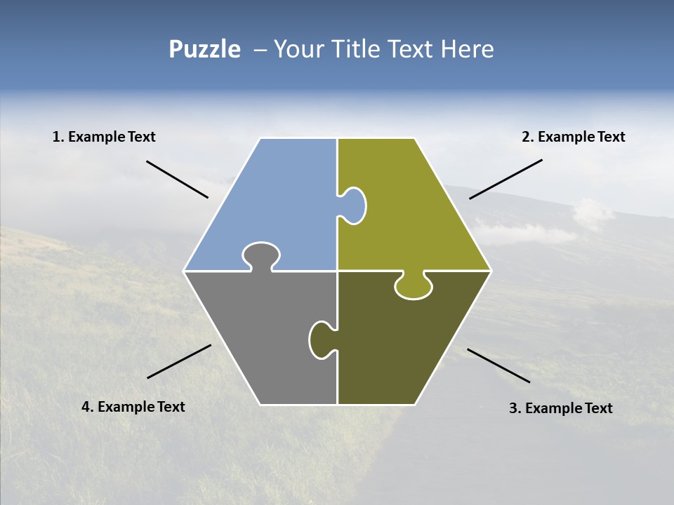 Cloud Pretty Green PowerPoint Template