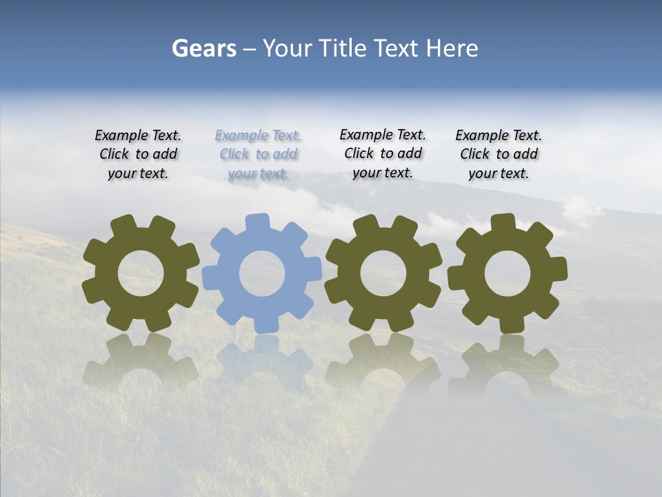 Cloud Pretty Green PowerPoint Template