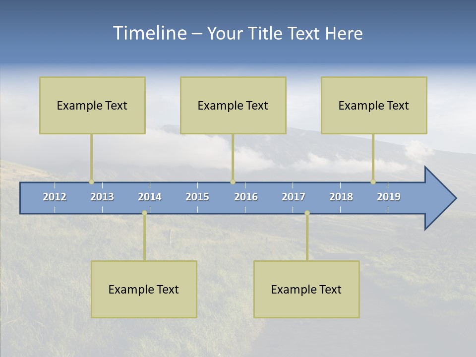 Cloud Pretty Green PowerPoint Template