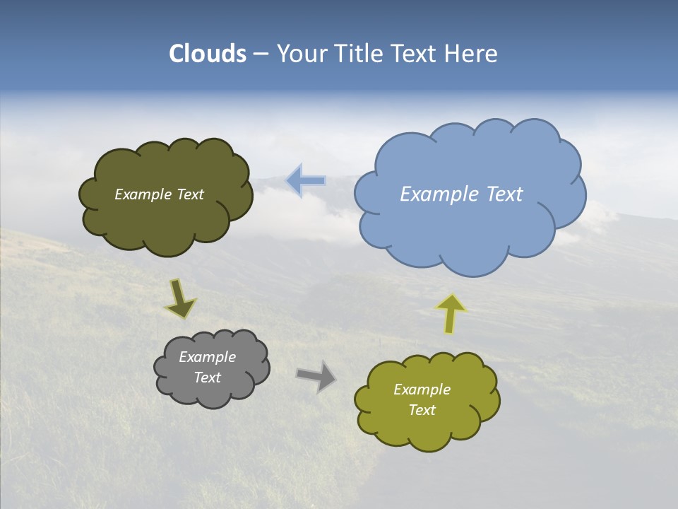 Cloud Pretty Green PowerPoint Template