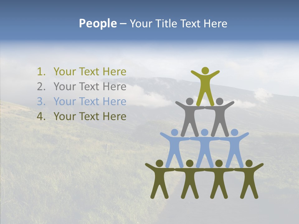 Cloud Pretty Green PowerPoint Template