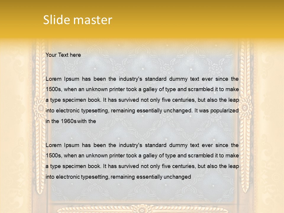 Border Textile Style PowerPoint Template