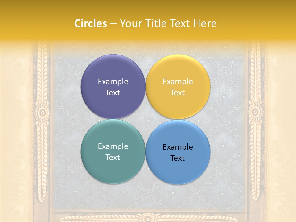 Border Textile Style PowerPoint Template