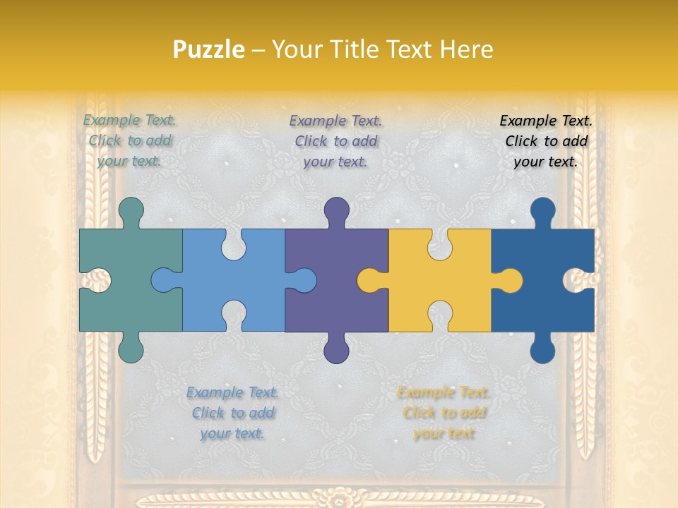 Border Textile Style PowerPoint Template