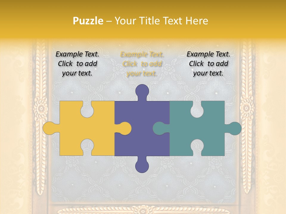 Border Textile Style PowerPoint Template