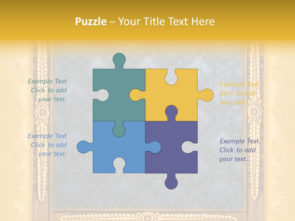 Border Textile Style PowerPoint Template