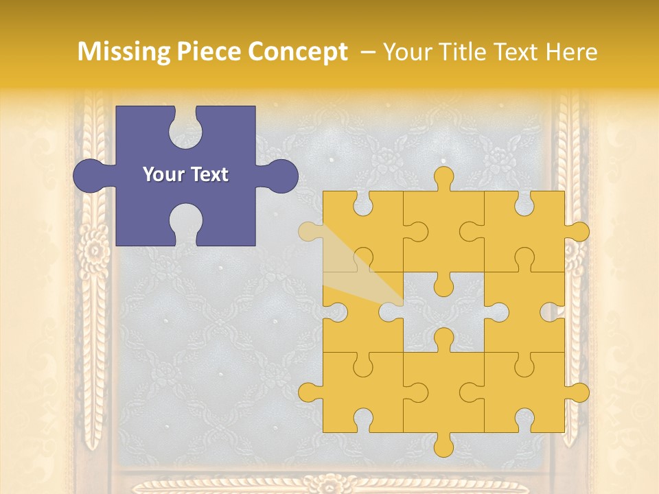 Border Textile Style PowerPoint Template