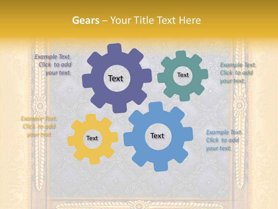 Border Textile Style PowerPoint Template